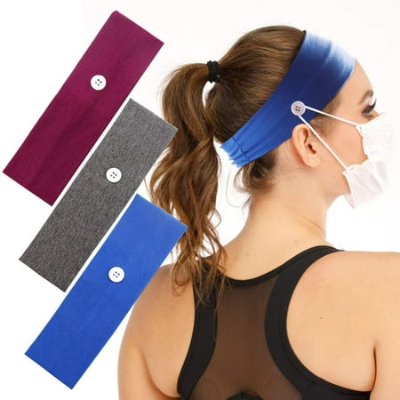 LuminitA Headbands with Buttons for Nurses | Headband for Holding cover for Doctors /& Healthcare Workers(cover not Included